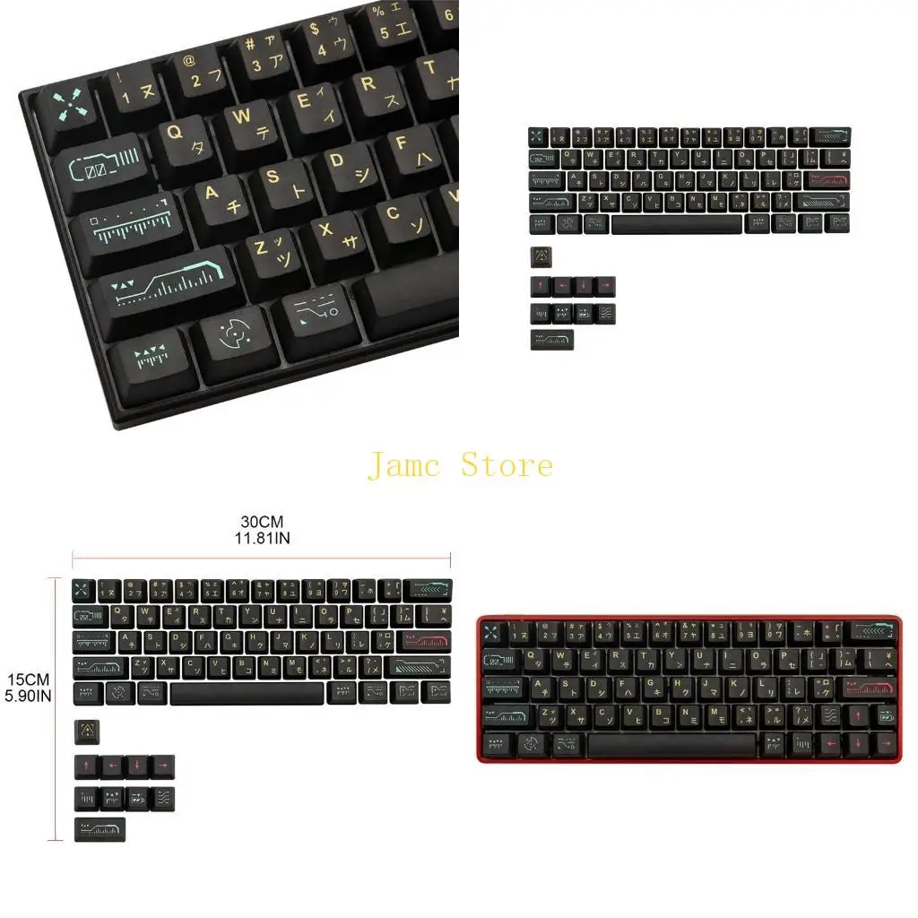 LX0B OEM Profile Keycaps PBT Dye Sublimation Set for Mechanical Gaming Keyboard