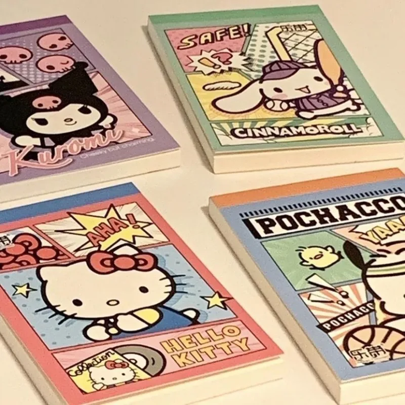 

Kawaii Sanrioed Anime Hellokittys Kuromi Cinnamoroll Mini Inverted Plastic Book Notebook Blank Notepad School Supplies Cute Gift