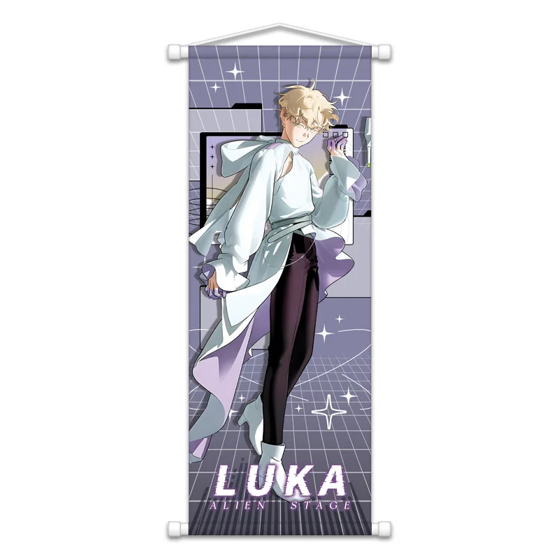 VIKAMA Animated Music Group Wall Scroll Tapestry Stage Performance Girl Art Fabric Poster for Bedroom Dorm Room Decor