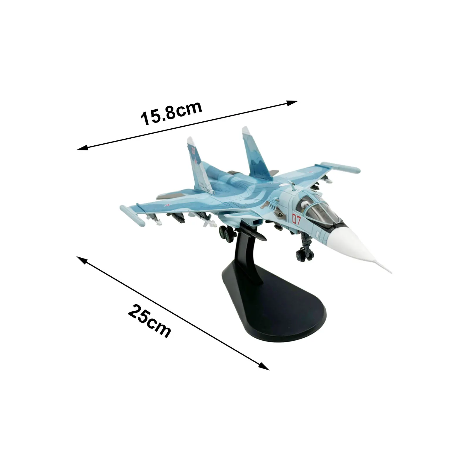 1/100 SU35 Diecast Plane Model Adults Gifts Miniature Aircraft for Home Living Room Desktop Household Aviation Commemorate