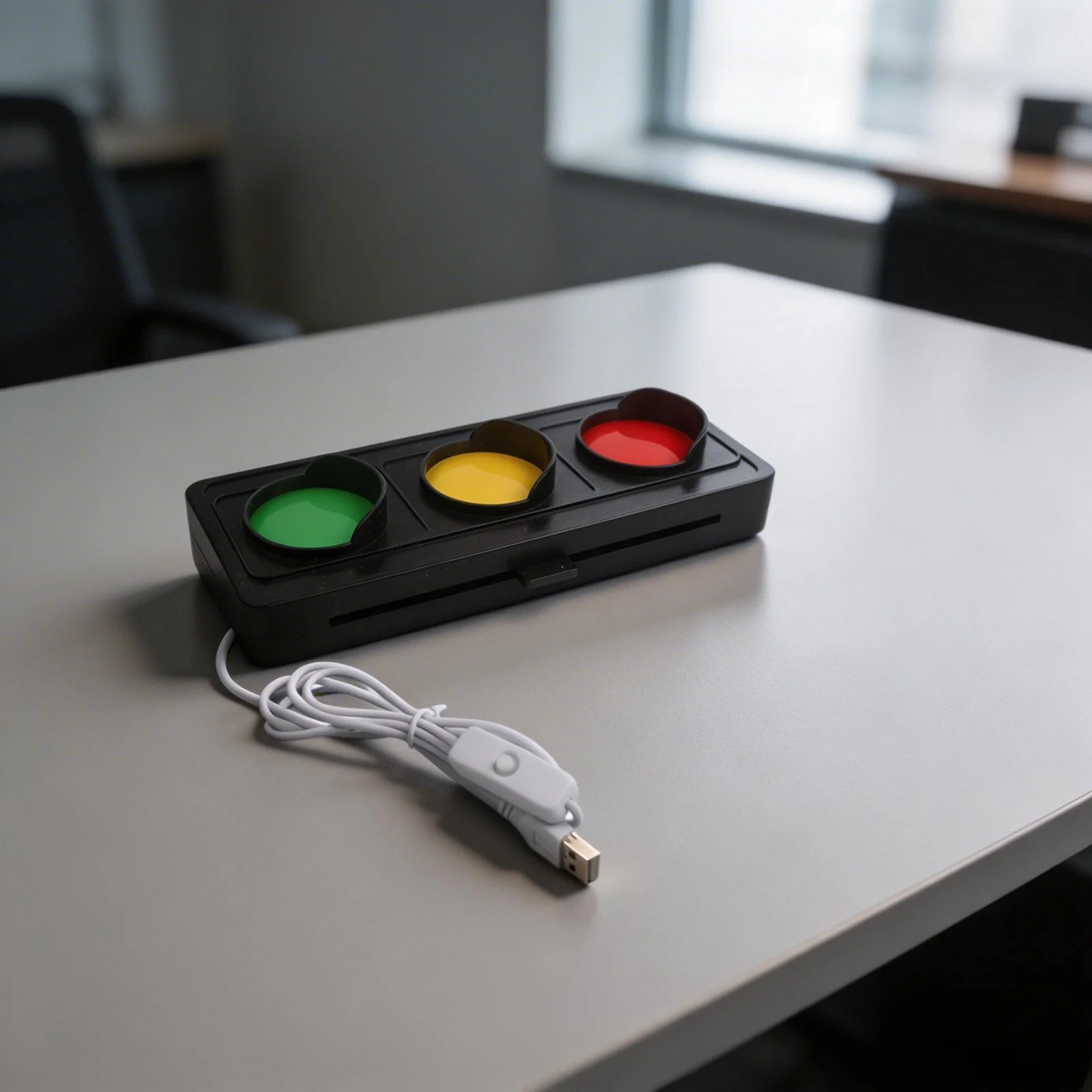 

Social Signal Light USB Traffic Light Lamp for Desk or Wall Use Status Indicator to Enhance Office Communication