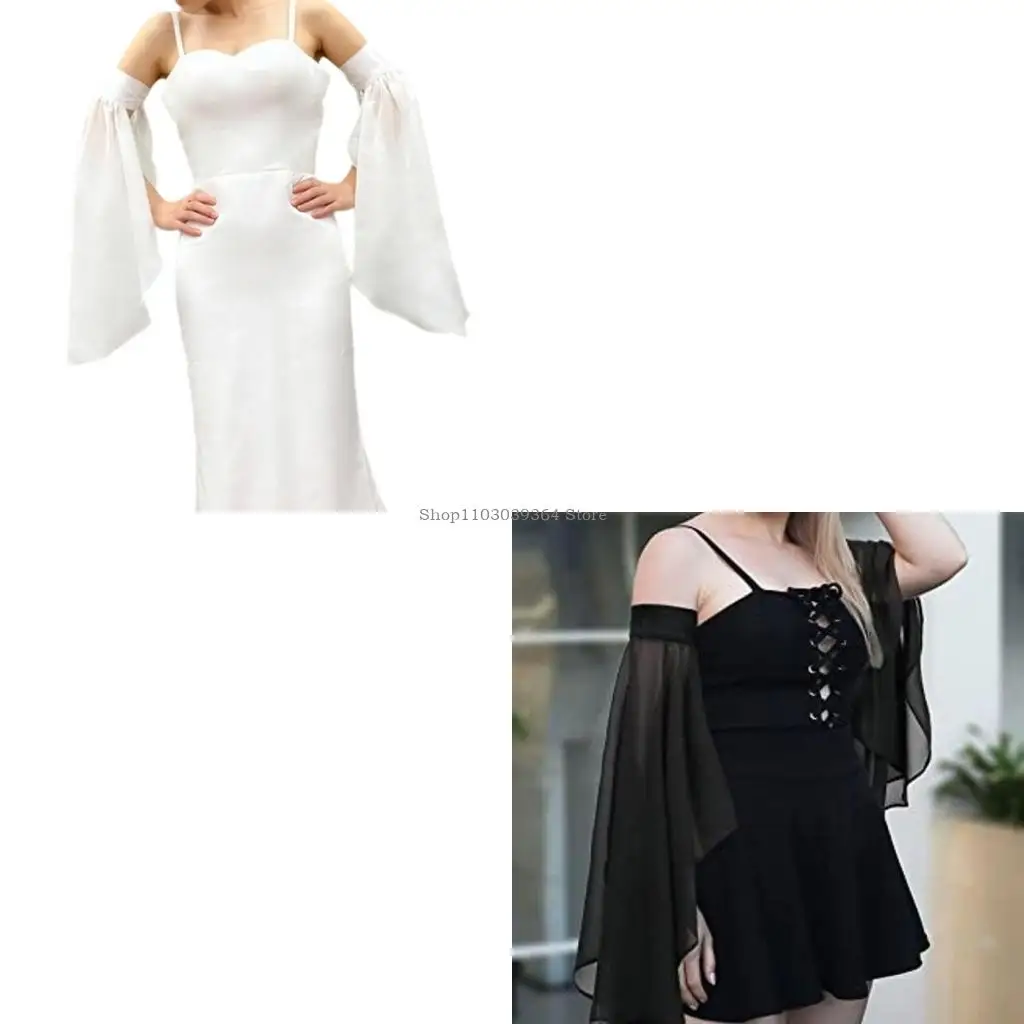 

Простые свадебные шифоновые рукава премиум