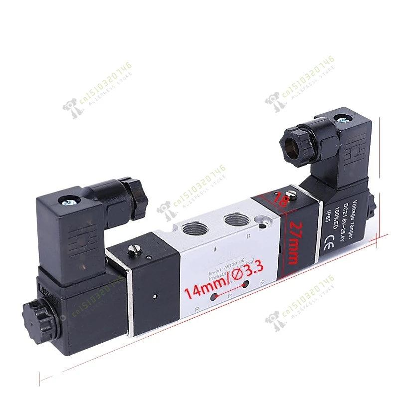 AirTAC MVSC-180-4E2C MVSD-180-4E2C Solenoid Valve Air Valve Three Position Five Way Reversing Valve 12V 24V 110V 220V