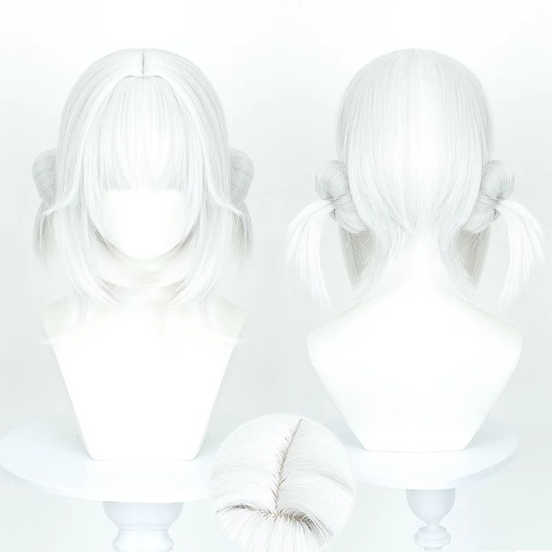 

Nikke Victory Goddess Белый Кролик Nijie Blanr Косплей Парик Моделирование Кожи Головы Топ Съемный Шиньон