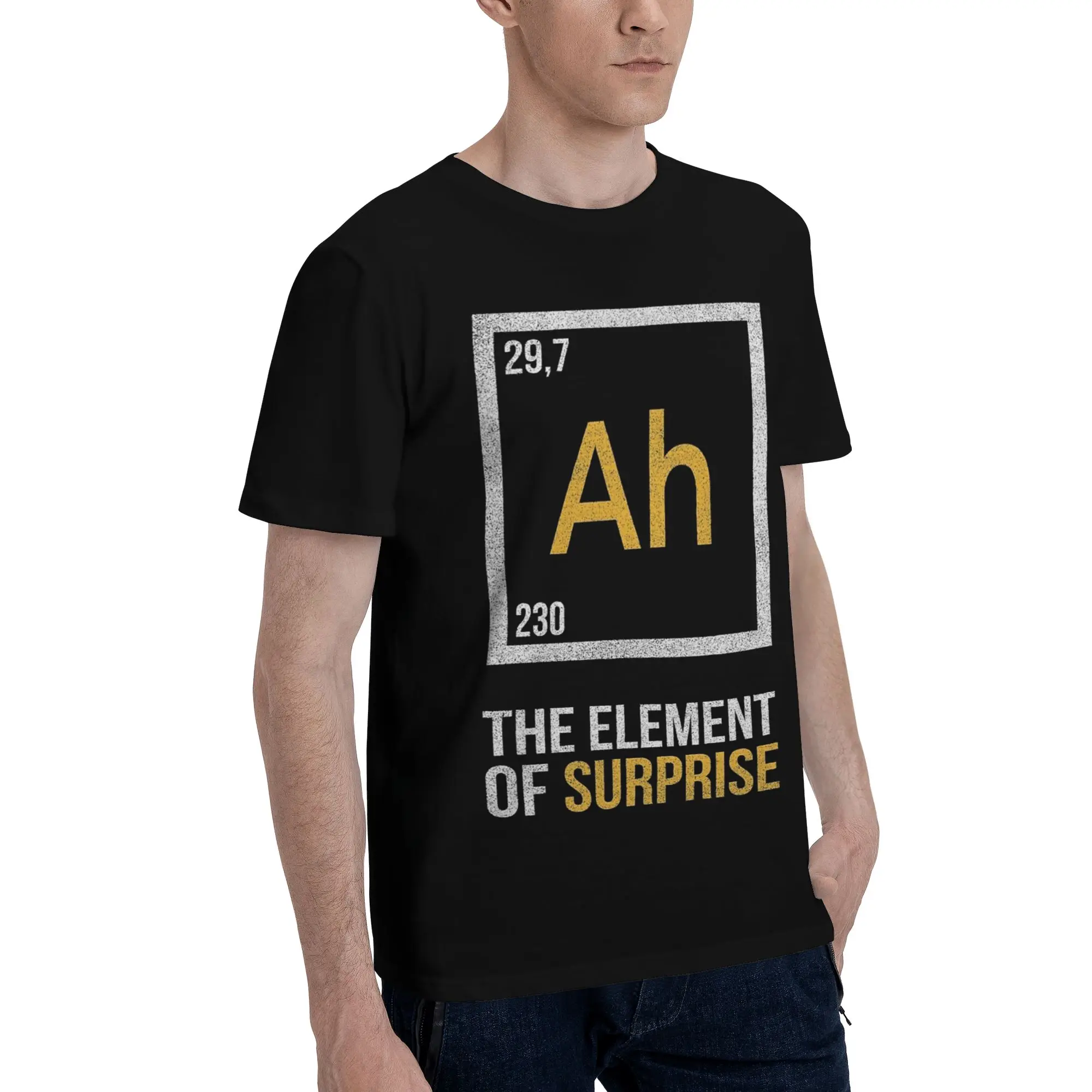 Men Women Graphic Printing Ah! The Element Of Surprise  T Shirt Tee Cotton  T-shirts Clothes