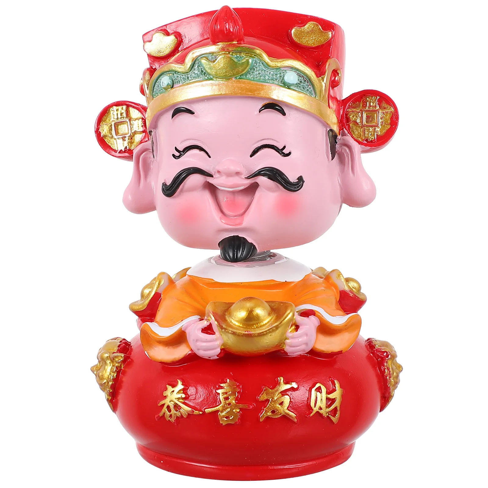 

Resin Fortune Statue Chinese Style Ornament for Indoor Desktop Car Living Room Decoration Festival Blessing Symbol 2022