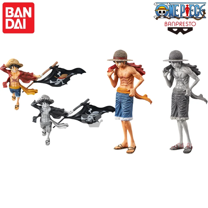 Em estoque bandai banpresto original figura de revista de uma peça luffy vol 1 luffy vol 2 modelo boneca nova figura de ação em caixa