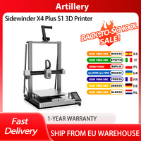 Artillery Sidewinder X4 Plus S1 3D Printer, 300*300*400mm, 500mm/s Print Speed, XY-Metal Linear Guide Rail, Auto Levelling, 8000