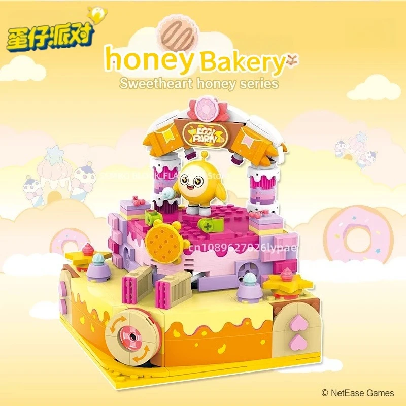 

Eggy Party Милая медовая сборка строительных блоков сцена игры ролевые игрушки модель настольные украшения детский праздничный подарок