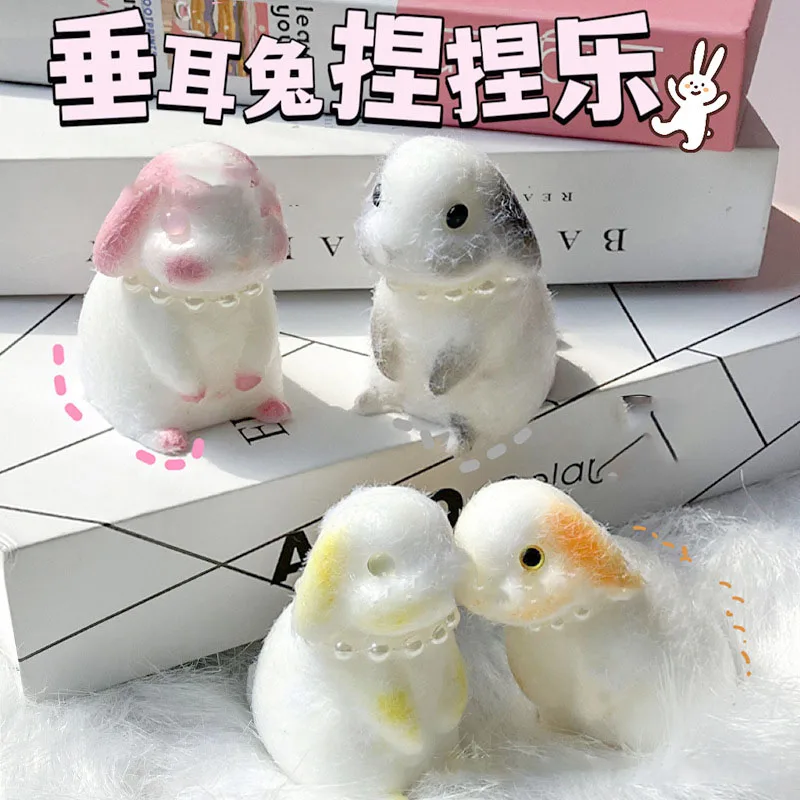 Cartoon Kawaii Kleur Pluche Bunny Cat Fingertip Speelgoed Meisje Verjaardagscadeau Perzische Kat Kinderen Prikkelbaarheid Stress Verlichting Squishy Speelgoed