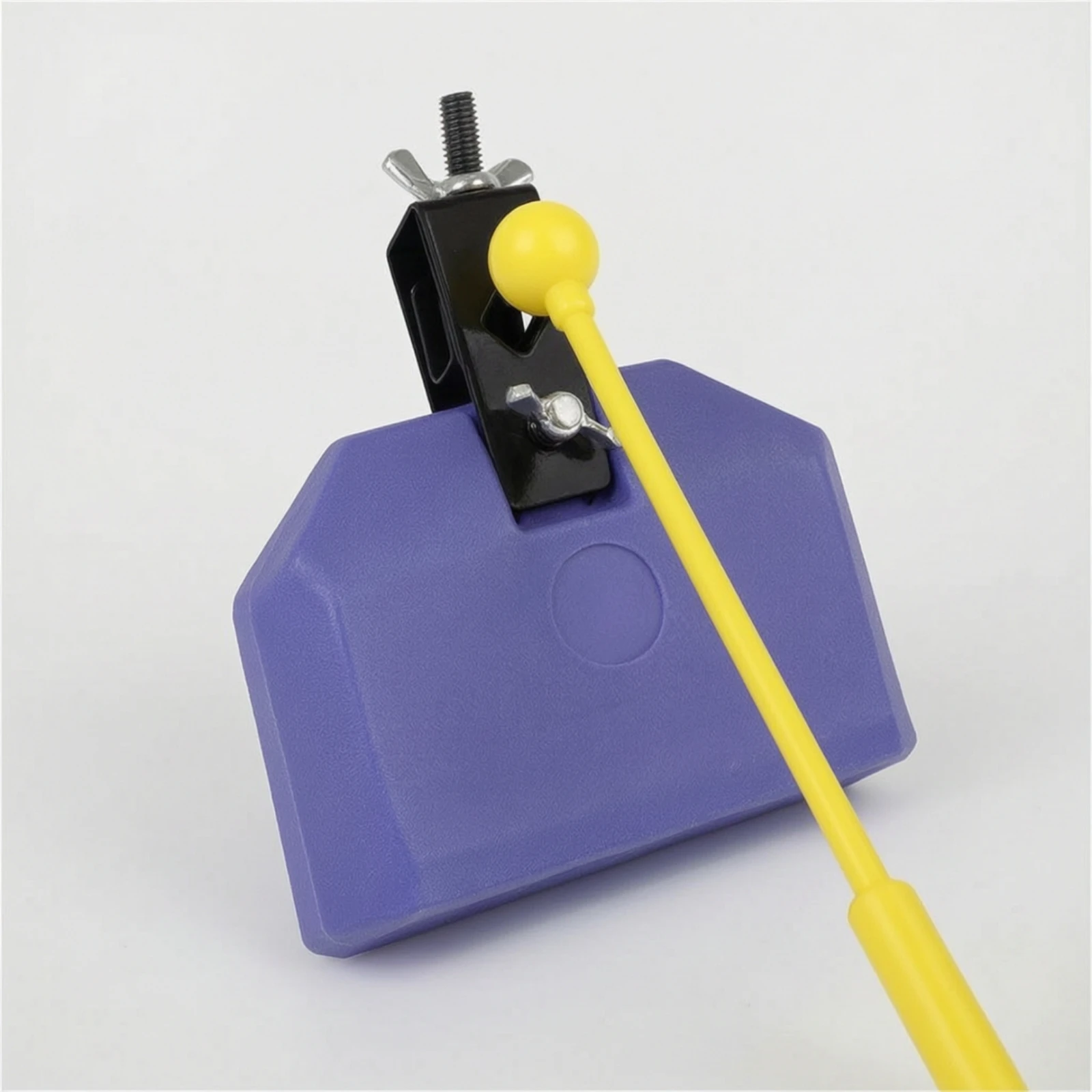 Drum Block with Striker Mountable Plastic Percussion Block with Clamp Woodblock Heavy-Duty Hard-Wearing for Drummers