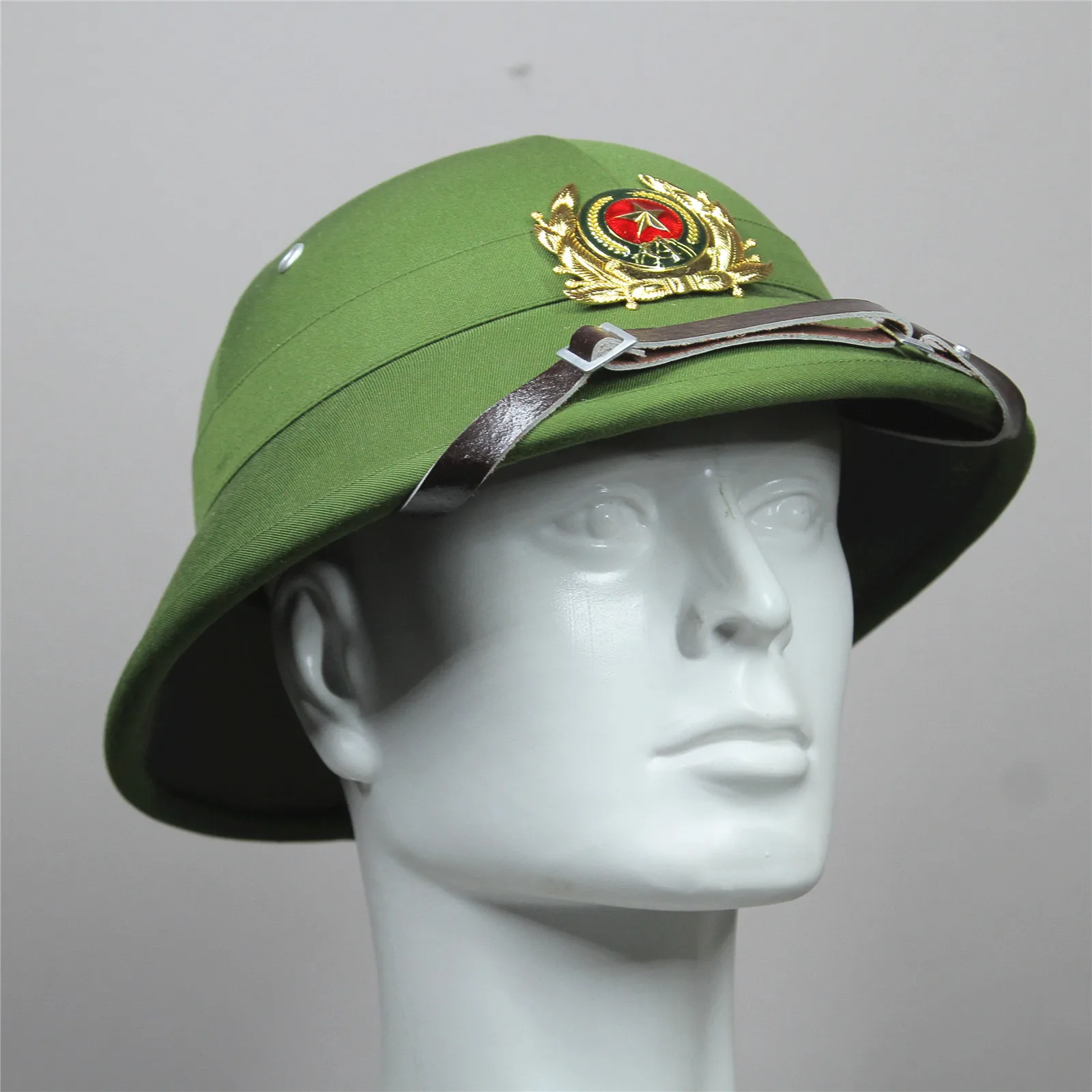 Original Officially Vietnam Pith Helmet Military Surplus Bộ Công an mũ cói Outdoor Light Weight Sun Hat