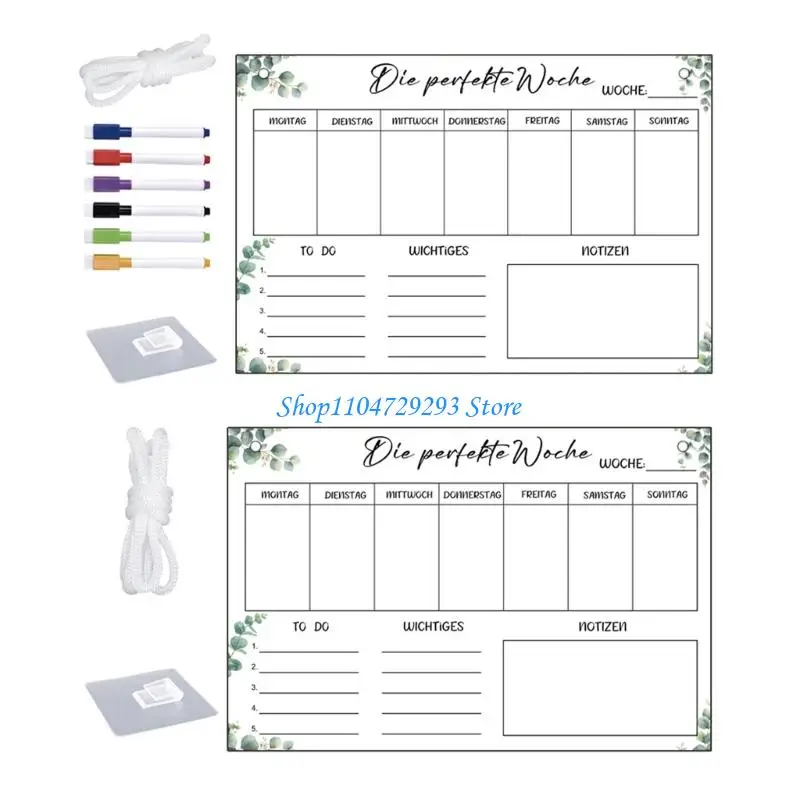 

Y2GD Erasable Clear Acrylic Weekly Planner Calendar Wall Hanging Memos Notice Board