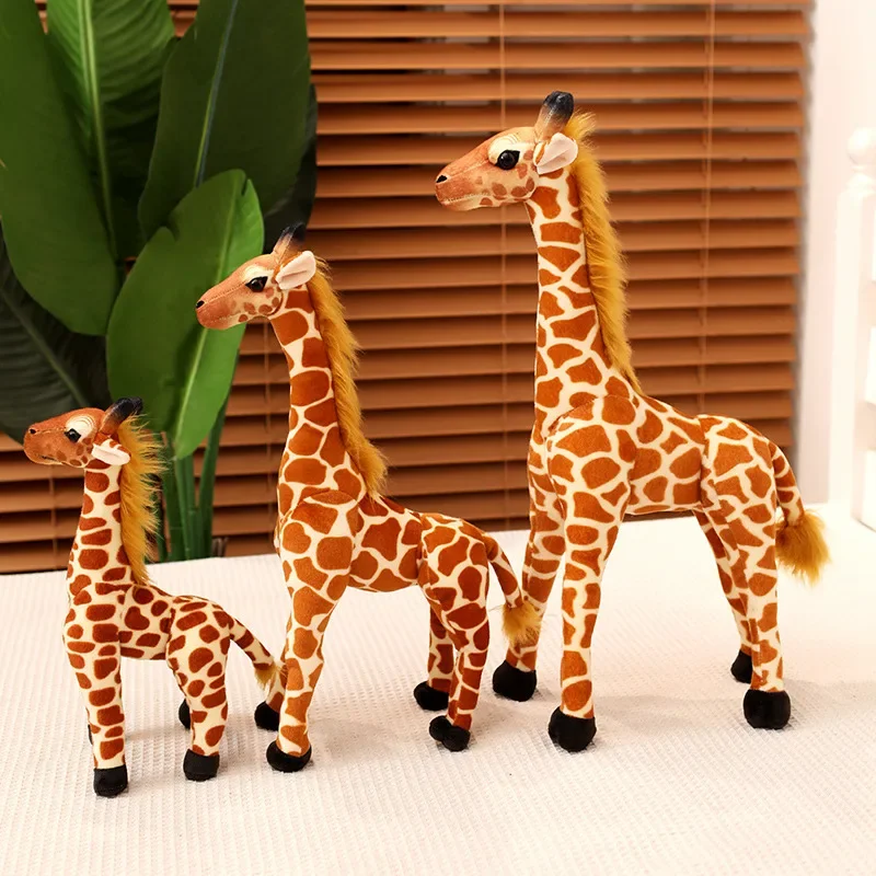 Riesige echte Giraffe Plüschtiere hochwertige Stofftiere Puppen weiche Kinder Kinder Baby Geburtstag Geschenk Raum Dekor