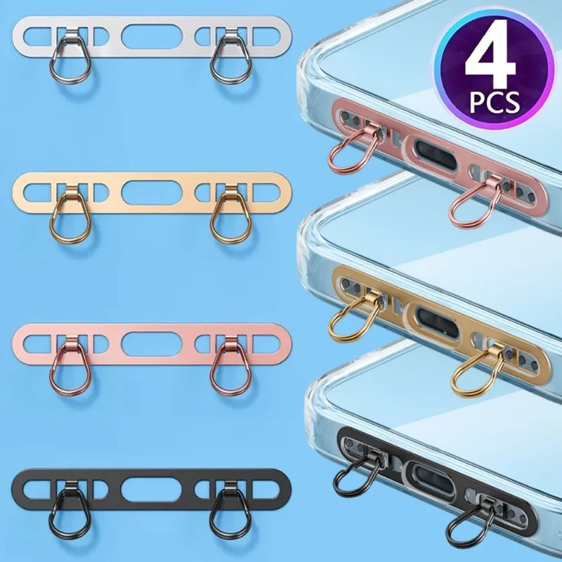 

4/2/1 шт. новый ультратонкий привязь из нержавеющей стали, сменные ремни для телефона, прокладка, прочный металлический соединительный элемент для безопасности мобильного телефона