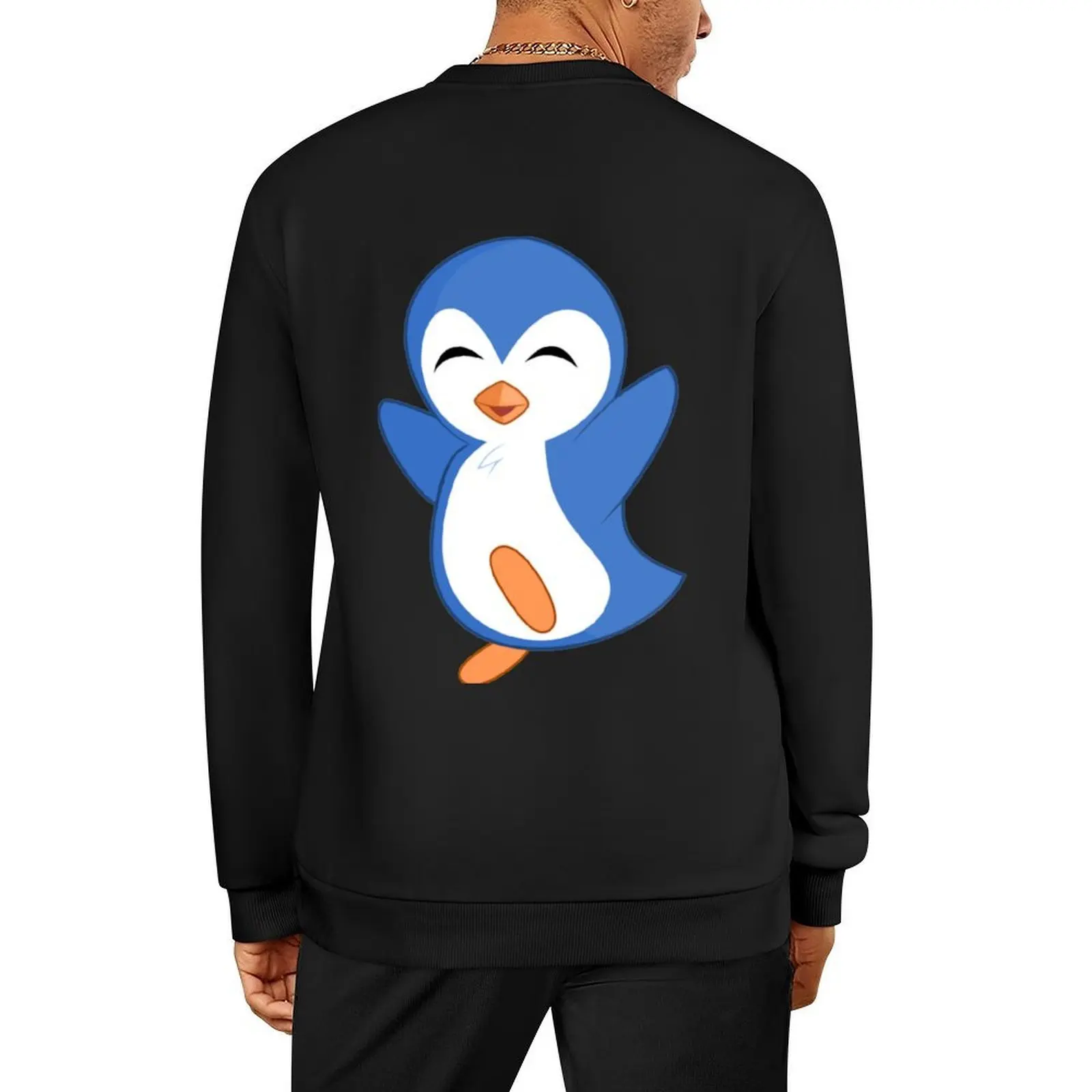 

Happy Penguin Pullover graphic t shirts men autumn clothes men wear men's clothes sweatshirt male