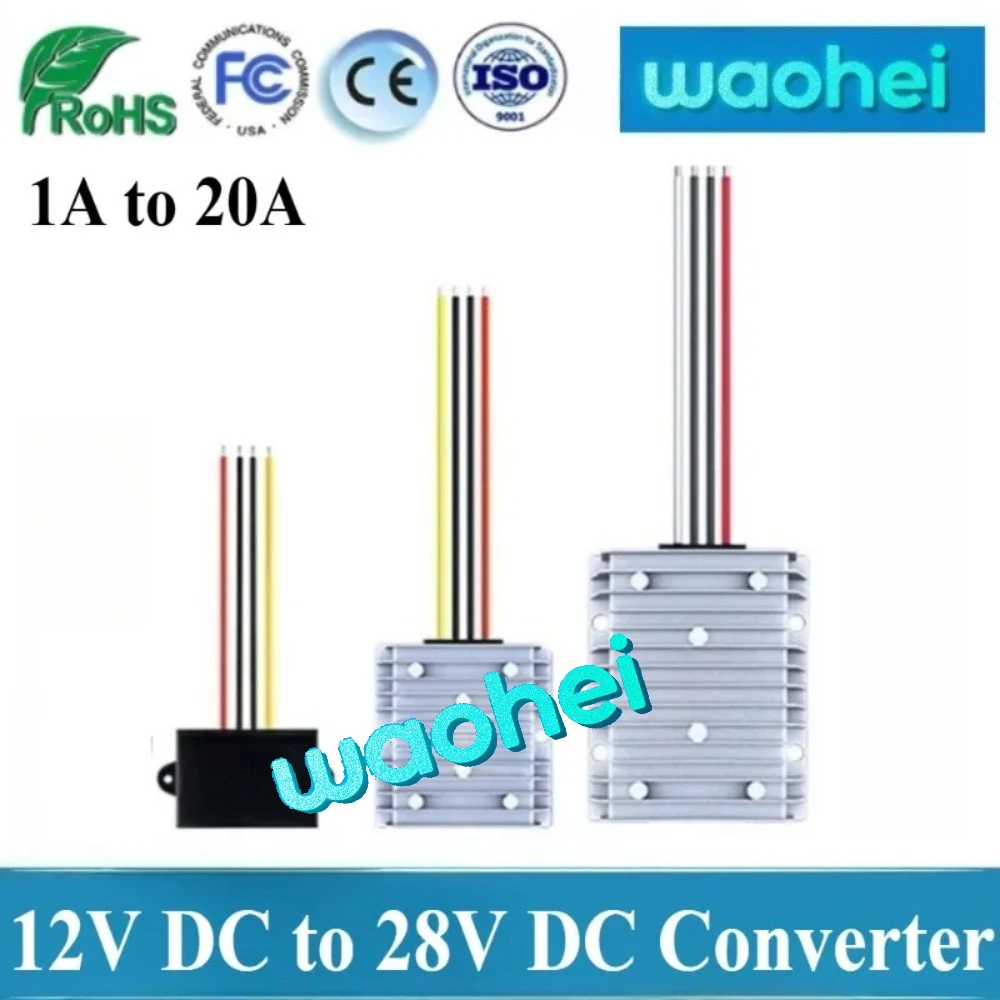 

12V to 28V 1A to 20A DC DC Boost Converter Step Up Stabilizer Voltage 12V to 28V Regulator Boost Module Automotive Regulator CE