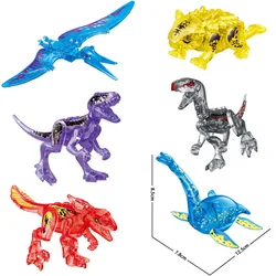 DIY MOC Building Block Transparent Tyrannosaurus Rex Spiny backed Ankylosaurus plesiosaur Children's Toy for children Gifts