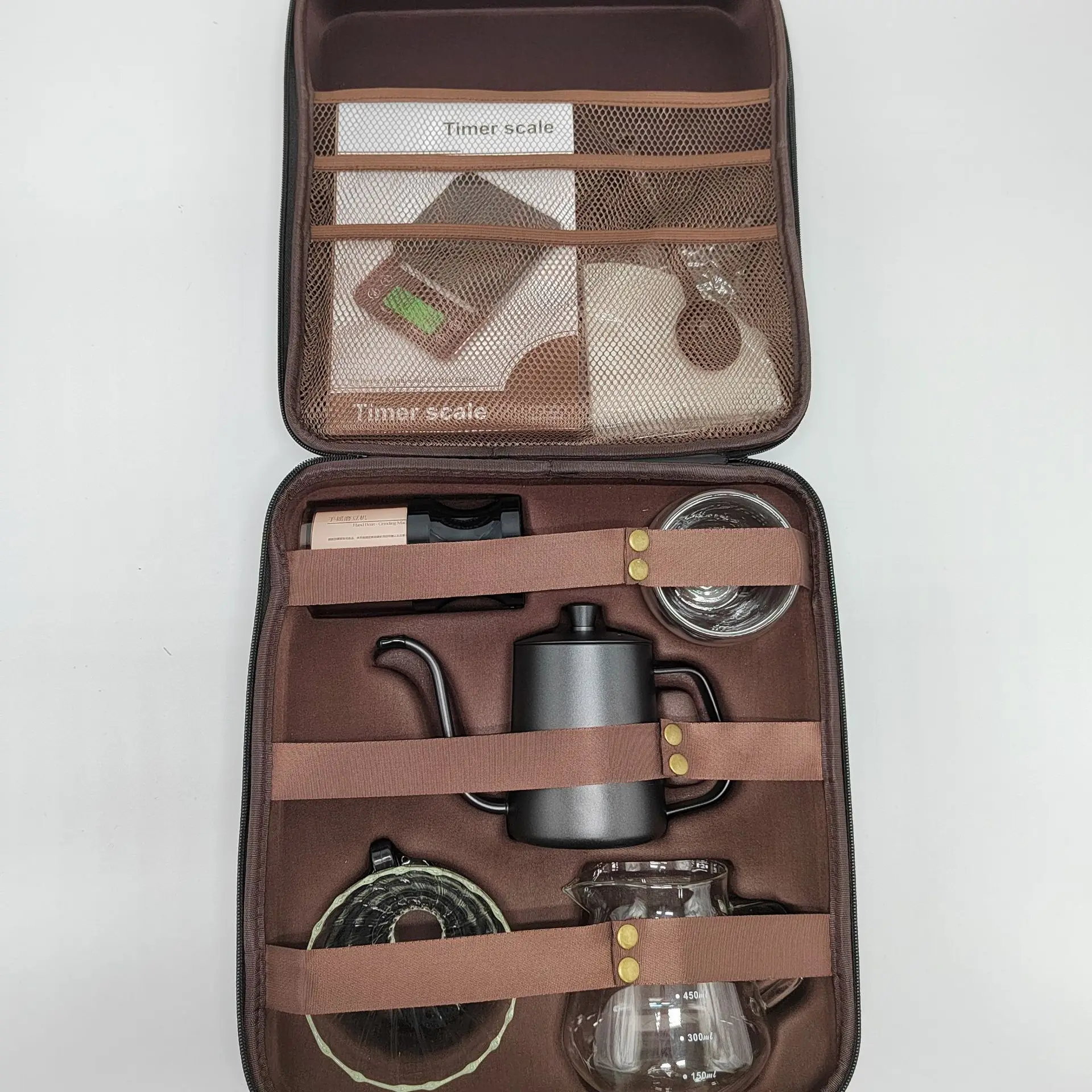 Pour-over Coffee Suit Outdoor Travel Portable Hand Grinding Coffee Pot Set Suit Exquisite Coffee Suit Gift Box