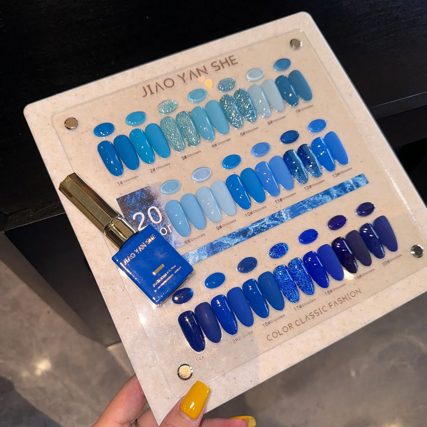 20 قطعة/المجموعة الأرجواني الأخضر الأزرق اللون سلسلة جيل للأظافر بريق شبه دائم الأشعة فوق البنفسجية LED هلام مسمار الفن نقع قبالة البولندية كيت تصميم مانيكير