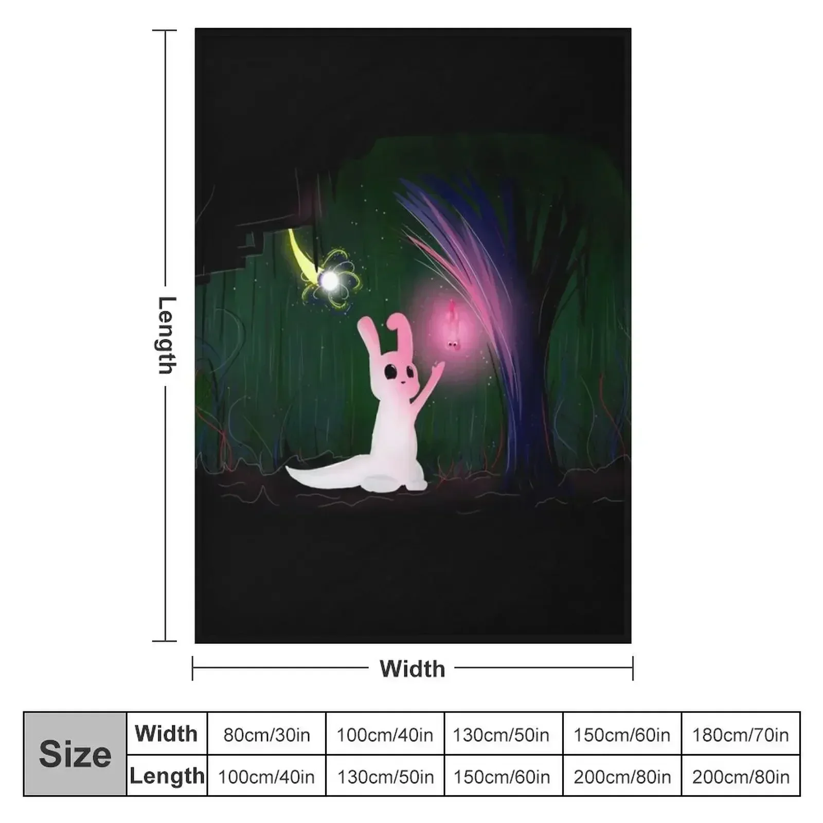 Glowing Slugcat // Rain World Throw Blanket Warm Summer Beddings Camping Cute Blankets