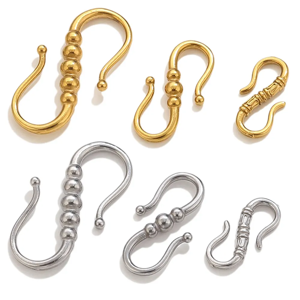 6pcs Stainless Steel Clasp Hook Connectors For Jewelry Making S-type Clasps Necklace Bracelet DIY Jewelry Findings Crafts