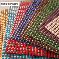 30*30cm Ceramic mosaic candy colored small tile 1 cm granular milk tea coffee shop border decoration background wall sticker