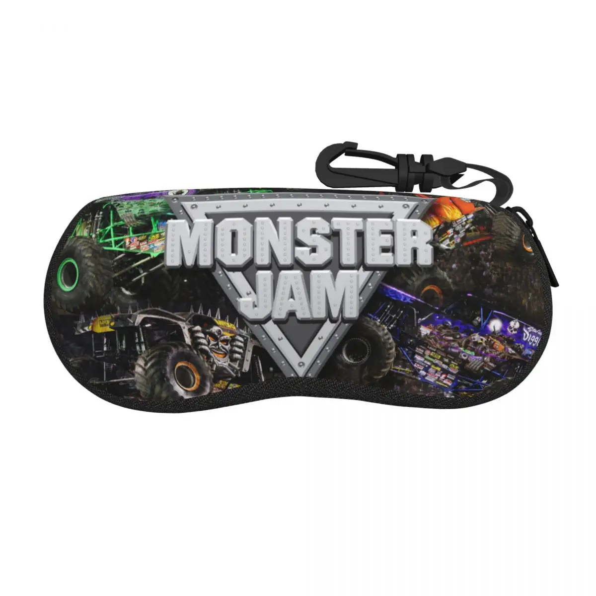 Classic Monster Jam Pattern (1) Shell Glasses Case Portable Sunglasses Box Women Men Soft Eyeglasses Bag Pouch