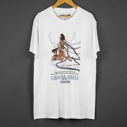 Ghost In The Shell T-Shirt Masamune Shirow Akira Japanese Anime CyberPunk White Men's Clothing Short Sleeve Cotton Tee Shirt