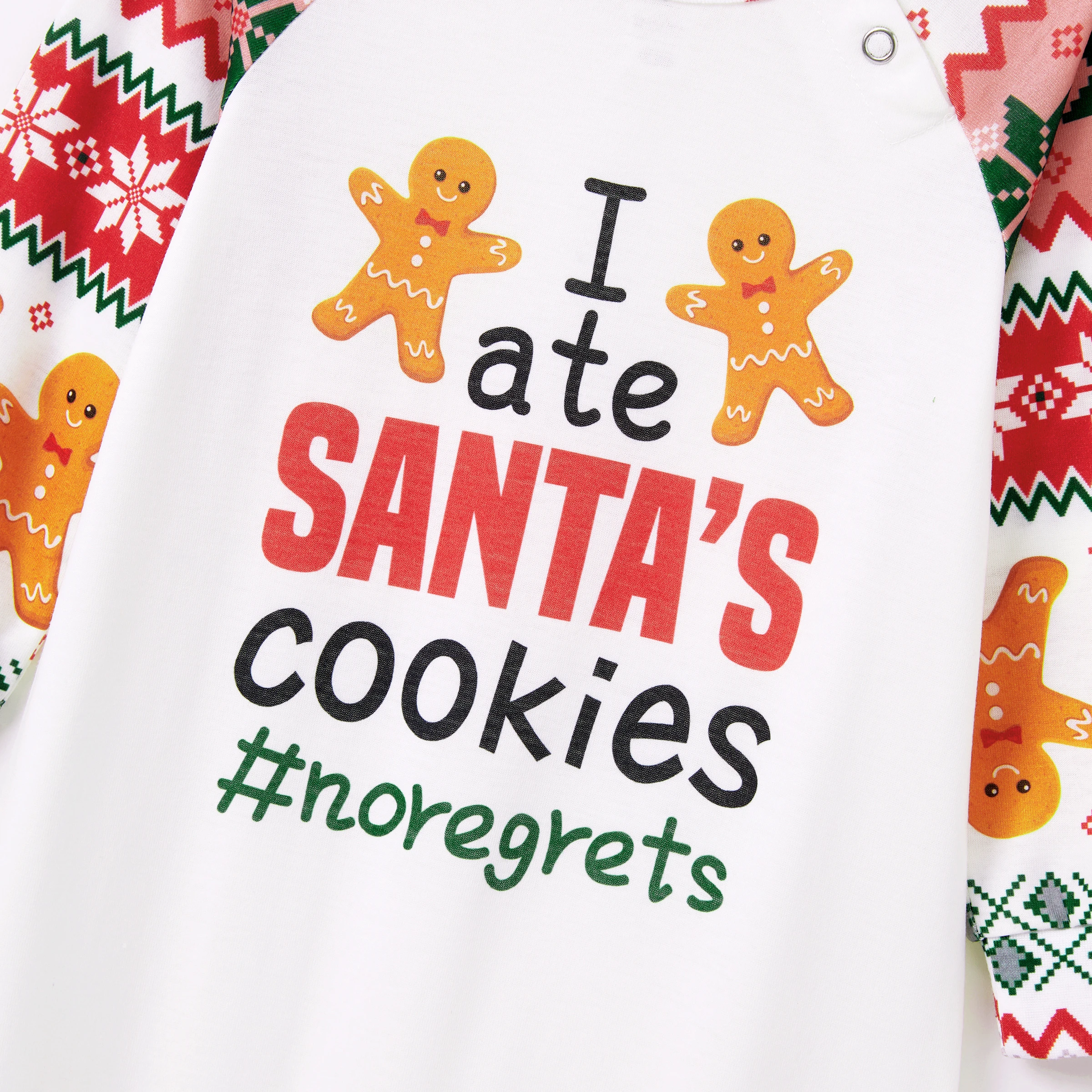 PatPat Christmas Pajamas Family Matching Santa\'s Cookies Gingerbread Man Pattern Pajamas Sets