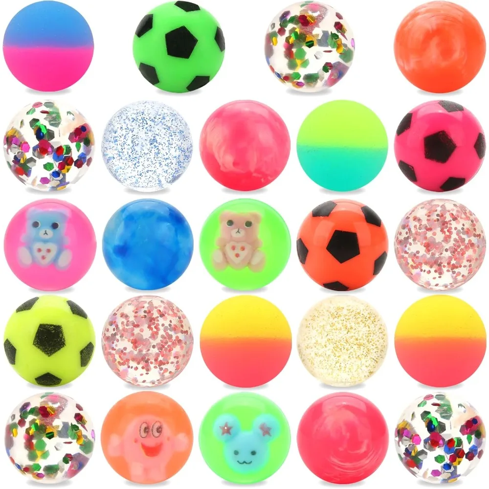 

24pcs Bouncy Balls for Kids Treasure Box Toys for Classroom Party Favors for Toddlers Kids 3-5 4-8 8-12 Birthday Christmas