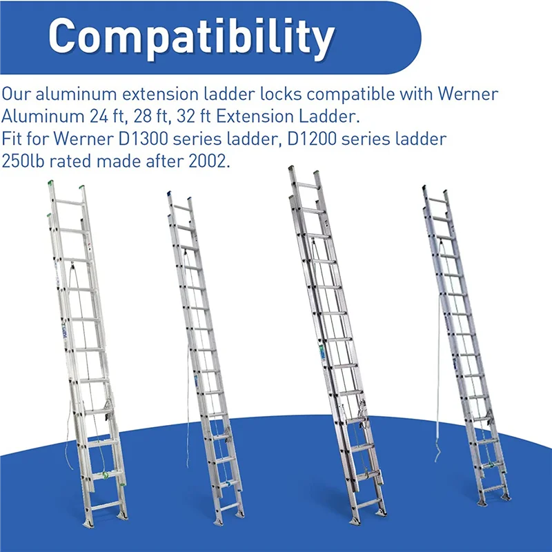 

2025 Trend Extension Ladder Fixing Buckle Kit 28-11 Compatible Aluminum Extension Ladder Extension Ladder Rung Lock Kit