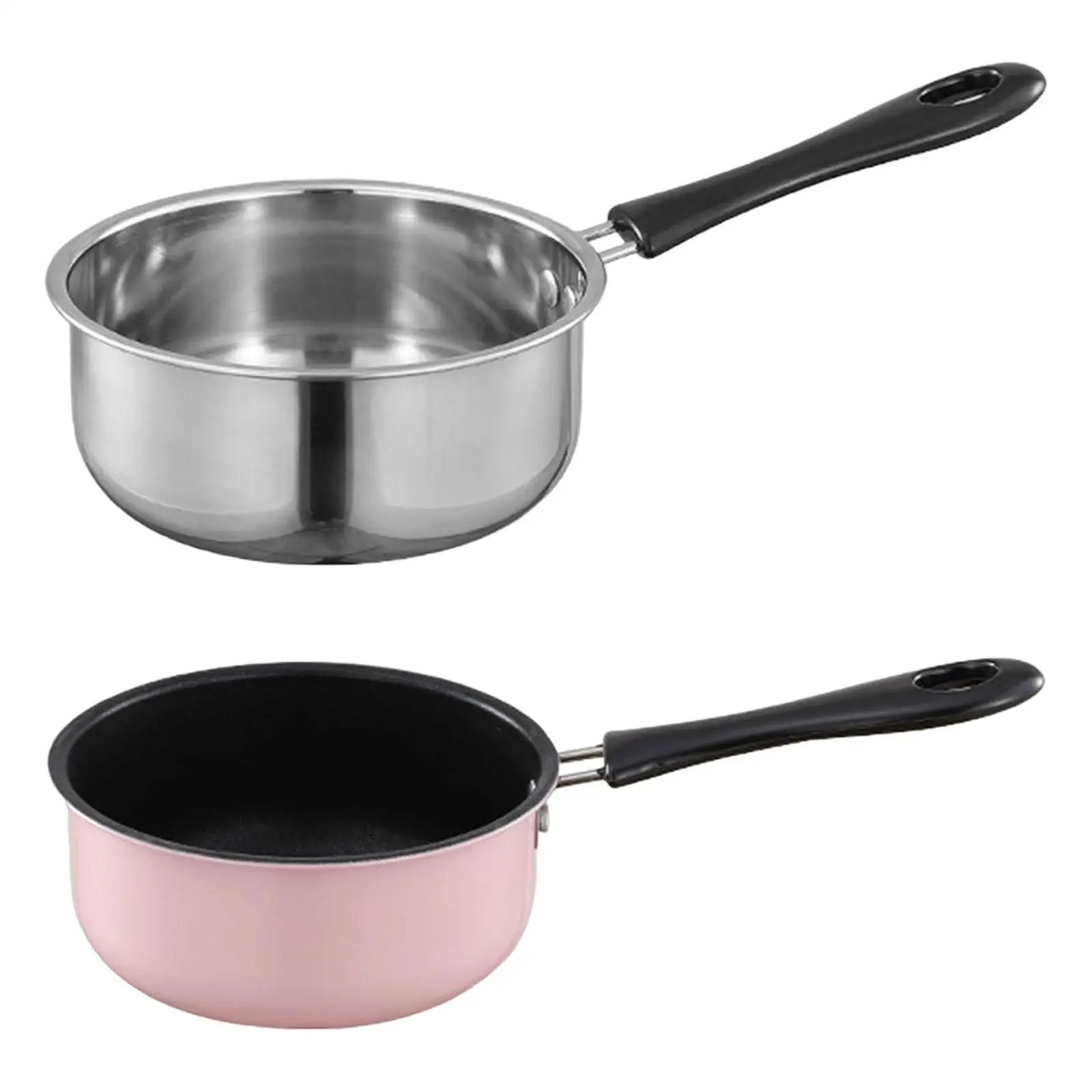 Stainless Steel Milk Pan Butter Warmer Mini Soup Pot for Top Camping