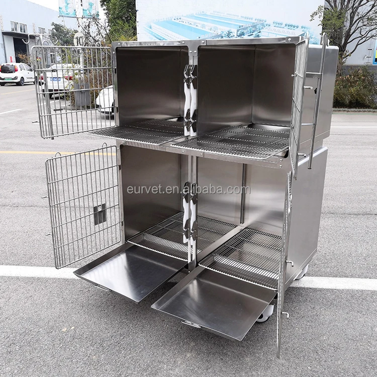 EUR PET Factory Sale Pet Clinic Cage Veterinary Treatment Stainless Steel Dog Cages For Animals Hospital And Veterinary Clinic