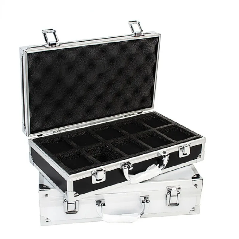 For Aluminum Watch Display Case, 6/12/24 Slot Watch Storage Box with Handle