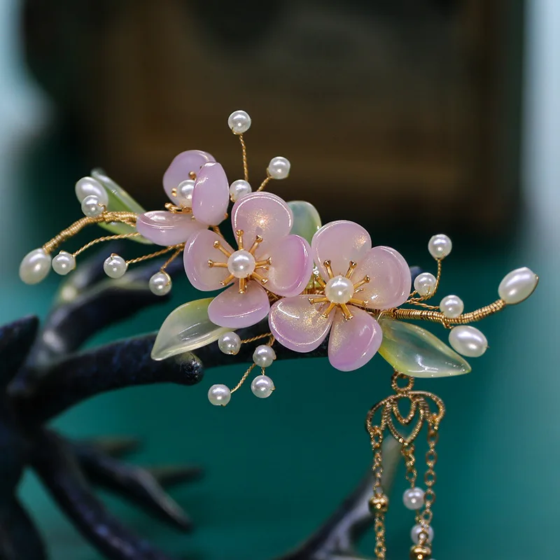 جديد اليدوية Hanfu غطاء الرأس ريترو ستايل مشبك شعر دبوس الشعر دعوى القديمة زي الديكور Buyao شرابة