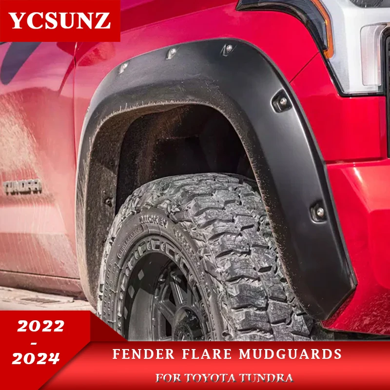 

Wheel Arch Fender Flares Mudguards For Toyota Tundra 2022 2023 2024 Pickup Truck Car Styling Accessories