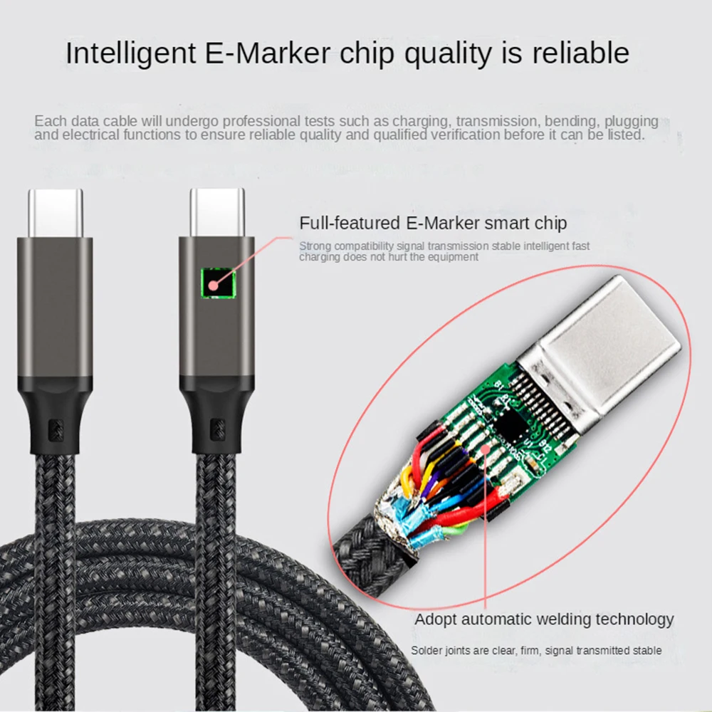 USB3.2 Gen2 20Gbps Cáp USB C Cho Samsung SSD X5 Tương Thích Thunderbolt 3 PD100W 4K Vide Cho samsung Macbook Pro PD Cáp