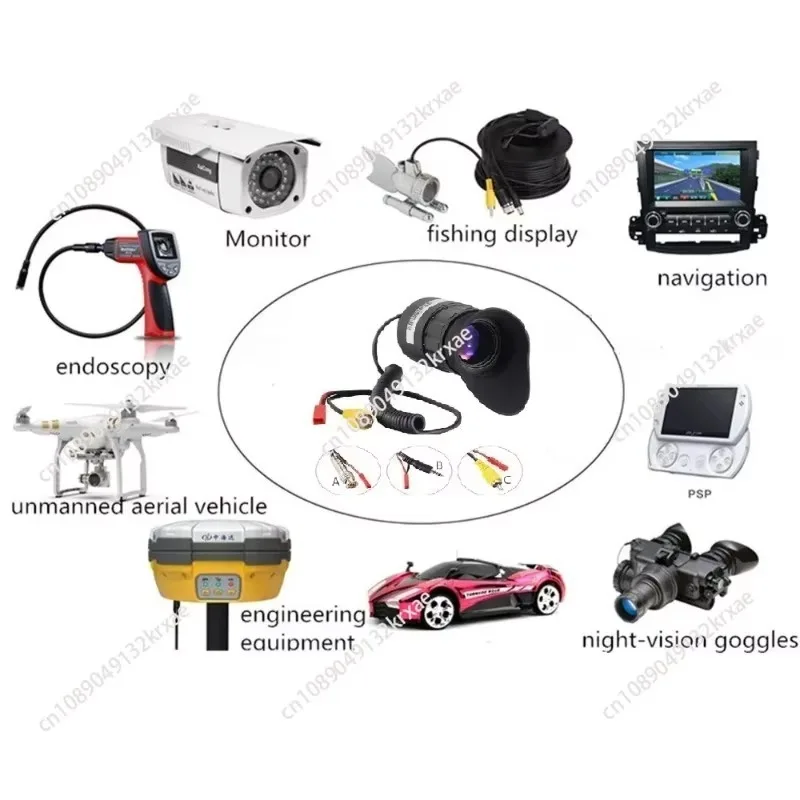 V770 PRO C Wearable Head Mounted Display, Portable HD Screen with 38mm Eyepiece for FPV Aircraft and Security Monitoring