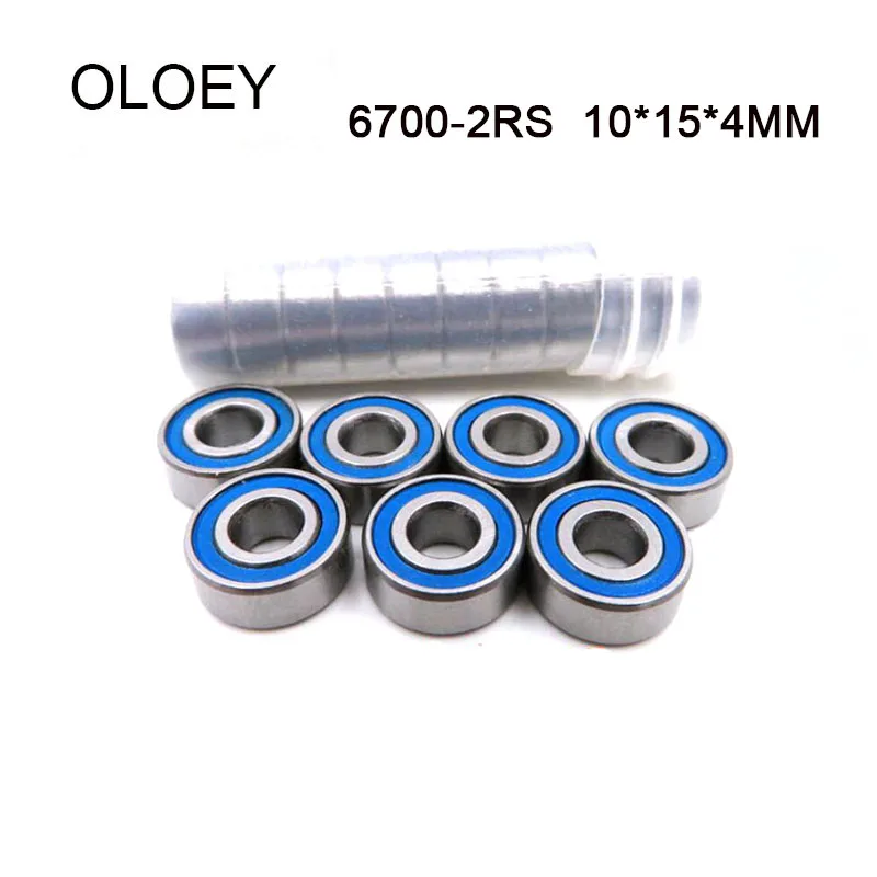 

6700-2RS ABEC-3 10X15X4mm 4/8PCS Blue Rubber Seal Bearing Thin Wall Bearing With Corrosion Resistance And High Quality