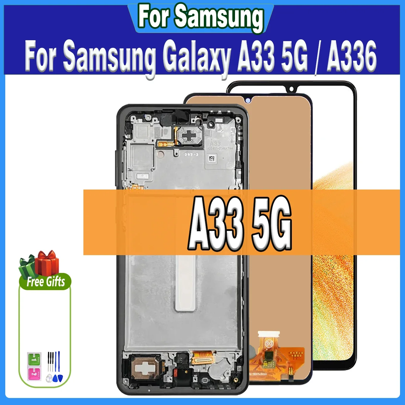 6.4\'\' High quality For Samsung Galaxy A33 5G LCD Display Touch for SM-A336E SM-A336B SM-A336M Assembly Screen Digitizer