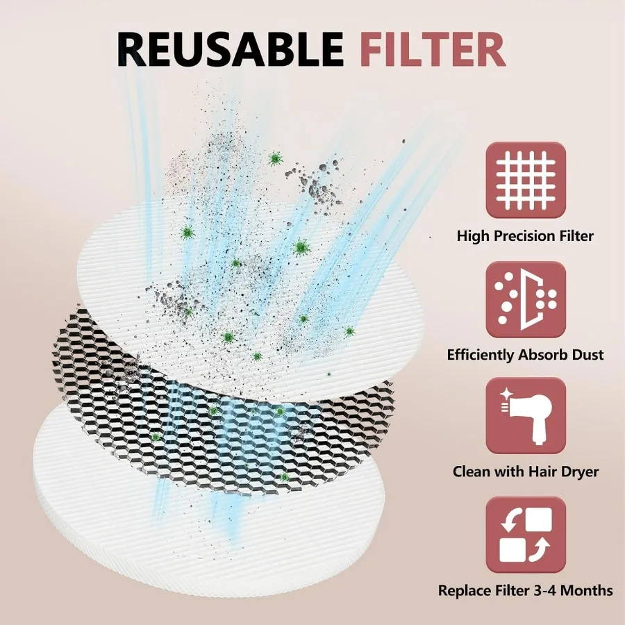 Profesjonalny odkurzacz do pyłu paznokci, bezszczotkowy turbo odkurzacz dla manicure z filtrem wielokrotnego użytku, mocny odkurzacz do paznokci z wentylatorem.