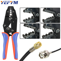 Coaxial Cable Crimping Pliers YF-05H Kit For SMA/BNC RG58, 59, 62, 174,8, 11, 188, 233 and Crimper Cutter Stripper Tools