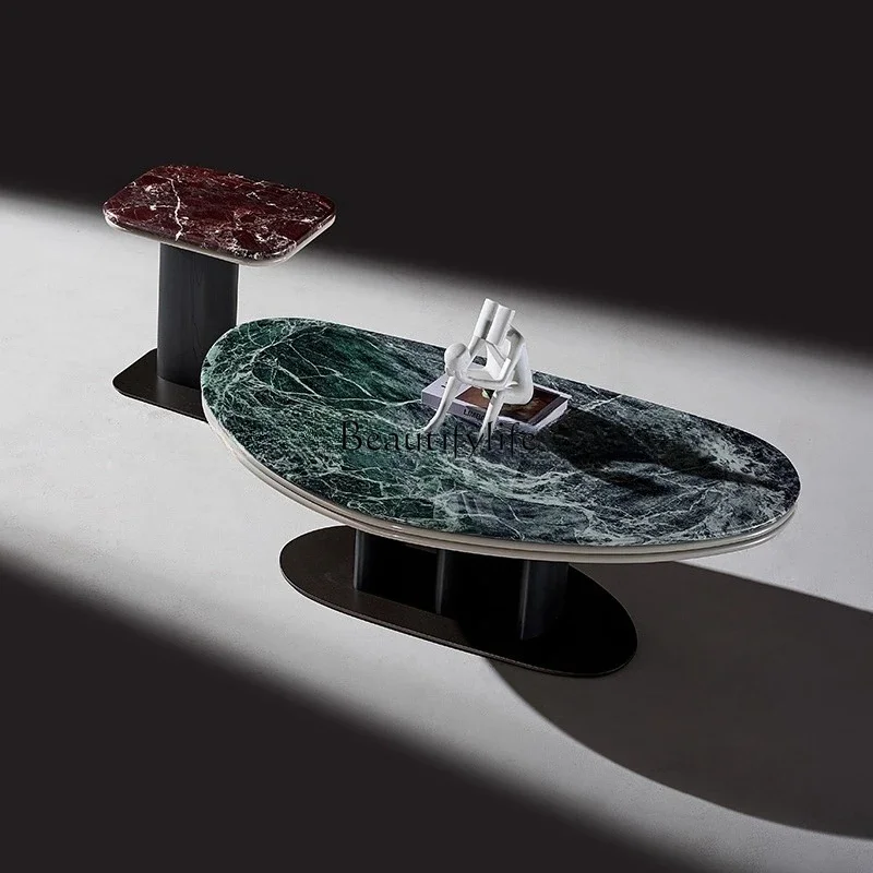 

yj9 Italian light luxury modern coffee table living room home creative villa high-end luxury stone special-shaped