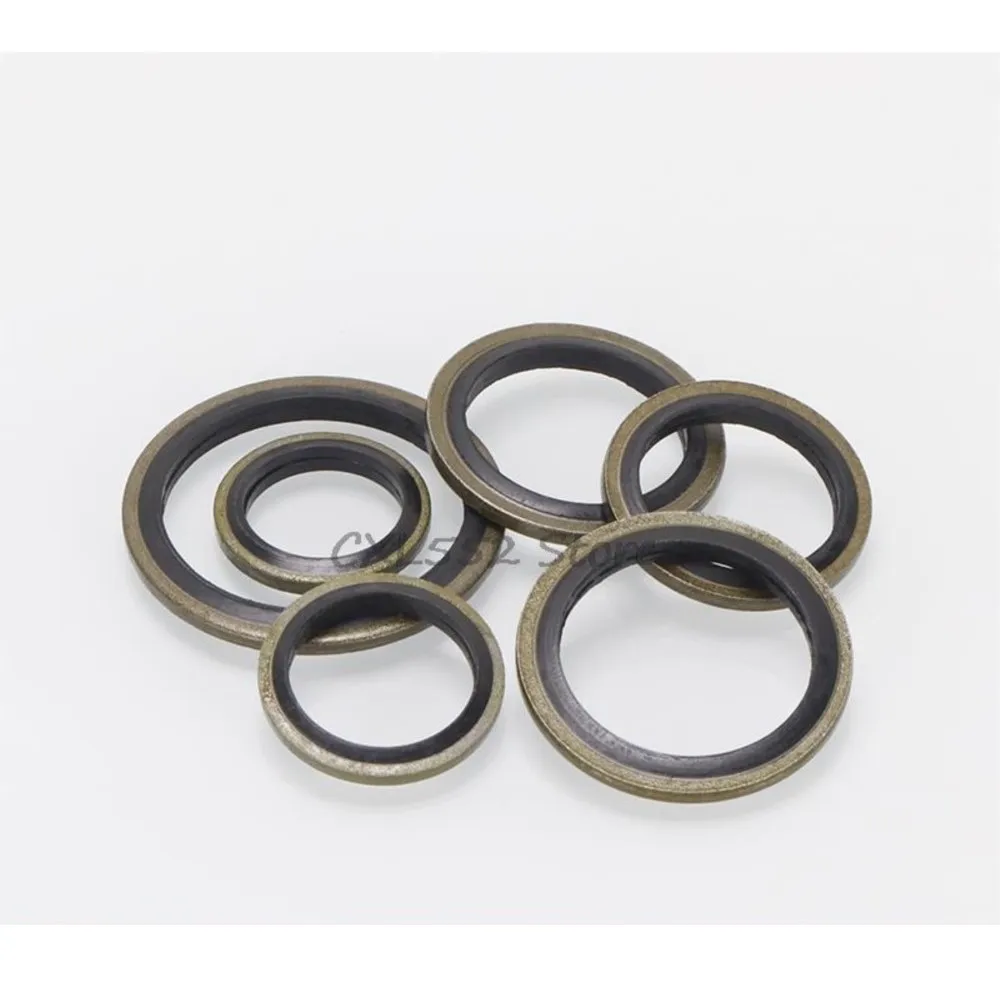 100Pcs 6/8/10/12/14/16/18/20/2224/27mm Internal Diameter JB982 Oil Pipe Sealing Ring Combined Gasket Combined Gasket