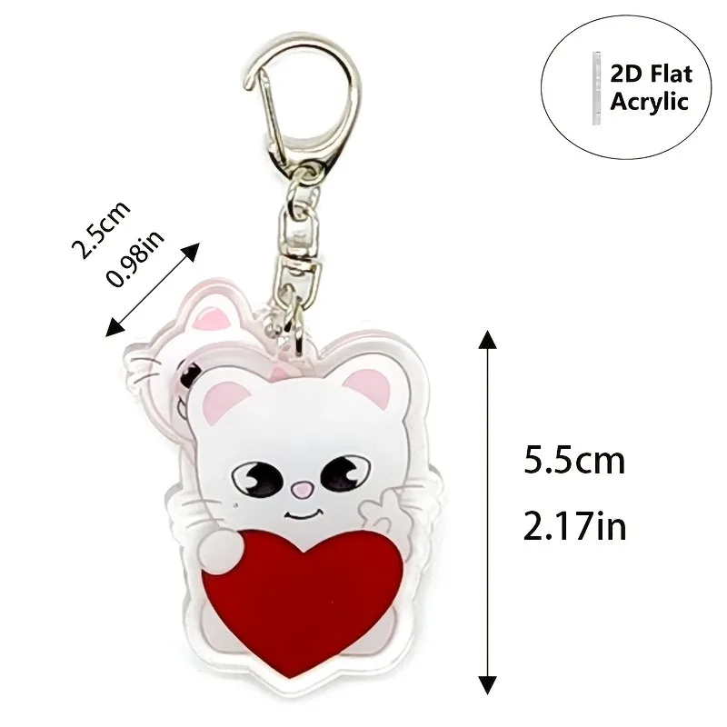8 Stück/Set KPOP Acryl-Schlüsselanhänger Zubehör Niedliche Taschenanhänger für Fans Geschenke Großhandel – Detail 4