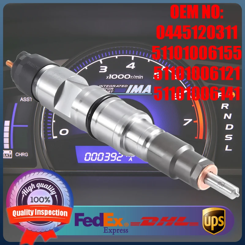 

0445120311 51101006155 51101006121 51101006141 High Quality Diesel Engine Parts Common Rail Fuel Injector for MAN TGS TGX Truck