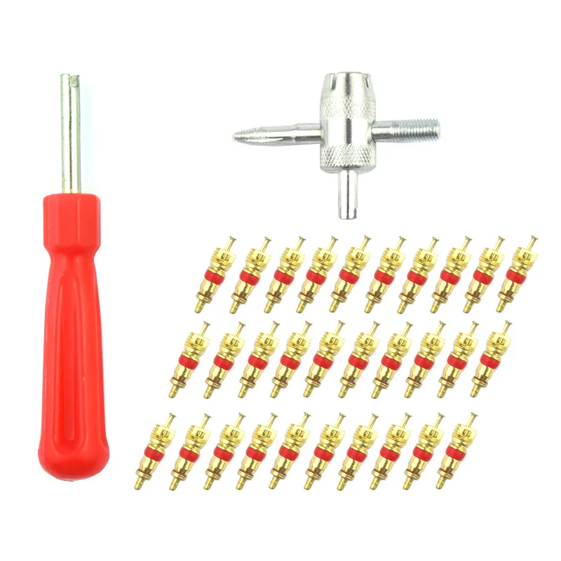 

4-in-1 Tire Repair Tool - Valve Core Tool and Wrench Set for Car Bike Motorcycle Maintenance