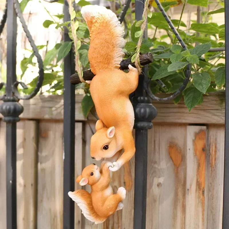 2026 Resin Squirrel Statue Home Garden Courtyard Miniature Landscape Decoration Pendant Crafts Personalized Holiday Gifts