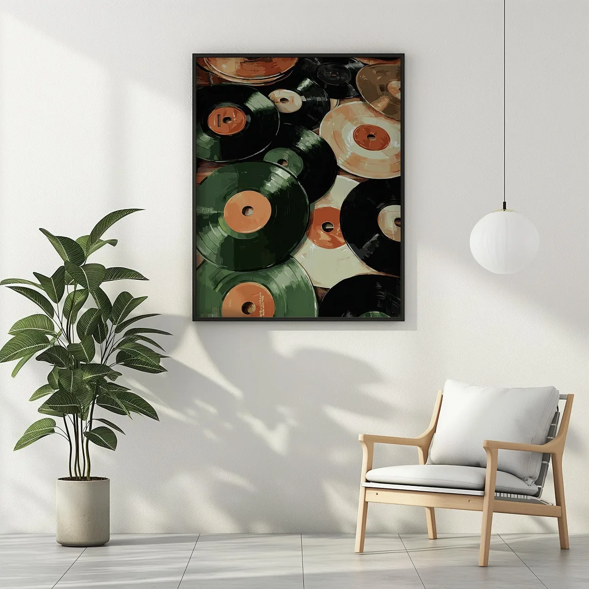 Vintage Vinyl Records Canvas Prints Poster Mid Century Retro DJ Music Art Prints Living Room Bedroom Wall Art Home Decor Poster